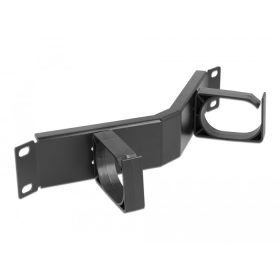   Delock 10  kábel rendező irányító panel 2 hurokkal hajlított 1U fekete (DL-66666)