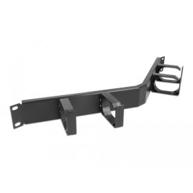   Delock 19  kábel rendező irányító panel 4 hurokkal hajlított 1U fekete (DL-66667)