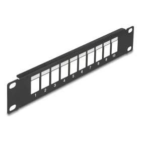 Delock 10  10 portos fekete Keystone Patch Panel (DL-66676)