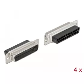 Delock D-Sub 25 tűs krimpelhető apa, fém 4 db. (DL-66710)