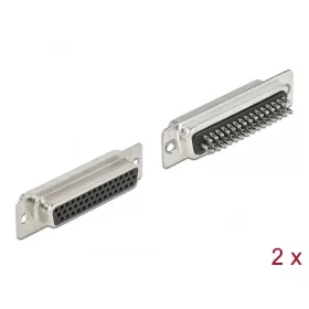   Delock D-Sub HD 44 tűs anya fém forrasztott változat 2 db (DL-66718)