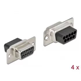   Delock D-Sub 9 tűs krimpelhető hüvely, fém 4 db. (DL-66719)