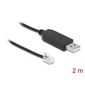   Delock adapterkábel USB Type-A és soros  RS-232 RJ10 közötti ESD védelemmel Meade Autostar 2 m (DL-66738)