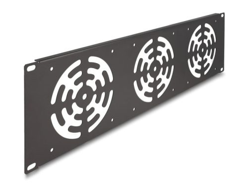 Delock 19  rack takaró 3 ventilátor számára 120 x 120 mm méretű 3U sötétszürke