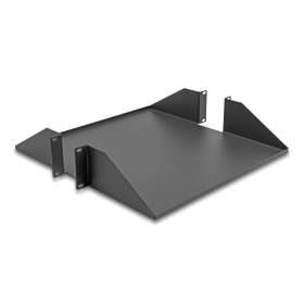   Delock 19  kétoldalas polc akár 46 kg teherbírással 500 mm mélységtől 2U sötétszürke (DL-66748)