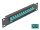 Delock 10  üvegszálas patch panel 12 portos SC Simplex vízkék 1U fekete