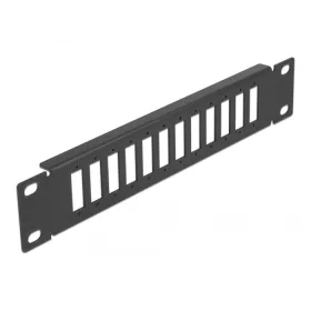   Delock 10  optikai szálas patch panel 12 portos SC Duplex / LC Quad-hez 1U fekete (DL-66802)
