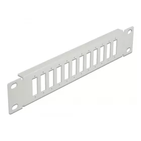   Delock 10  optikai szálas patch panel 12 portos SC Duplex / LC Quad-hez 1U szürke (DL-66804)