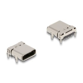   Delock M12 A-kódolt adapter 8 tűs anya - RJ45 anya Cat.5e beszerelő mélyedéssel, egyenes, narancssárga színű (DL-66805)