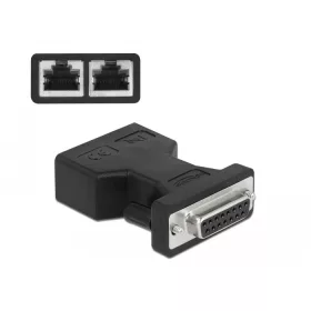   Delock D-Sub 15 tűs anya   2 db. RJ45 anya adapter (DL-66806)