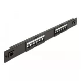   Delock 19  Keystone Patch Panel 12 portos eszközmentes (DL-66821)