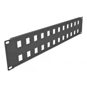   Delock 19  24 portos fekete Keystone Patch Panel 2U (DL-66837)