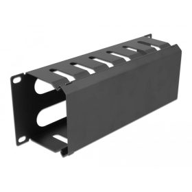   Delock 10  kábelkezelő menetpanel, nyílással, 1U, fekete (DL-66844)