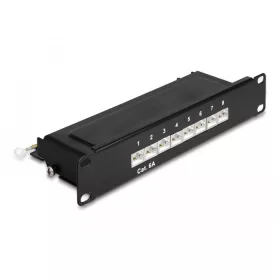 Delock 10  patch panel 8 porttal Cat.6A 1U fekete (DL-66872)