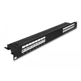   Delock 19  patch panel 16 porttal Cat.6A 1U fekete (DL-66876)