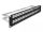 Delock 19  Keystone patch panel 48 porttal és tehermentesítőkkel 2U fekete