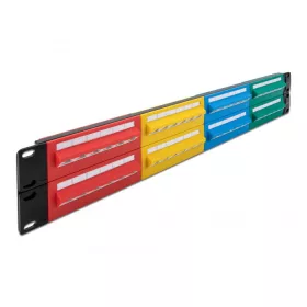   Delock 19  patch panel 48 porttal Cat.5e 2U színes (DL-66881)