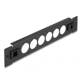   Delock 10  D-típusú patch panel 6 porttal eszköz nélkül szerelhető fekete (DL-66899)