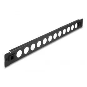   Delock 19  D-típusú patch panel 12 porttal eszköz nélkül szerelhető fekete (DL-66900)