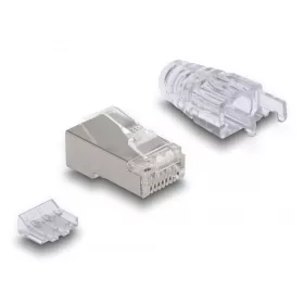   Delock RJ45 Moduláris csatlakozó hajlított kilinccsel Cat.6 és hajlítás védő borítással 50 db (DL-66904)