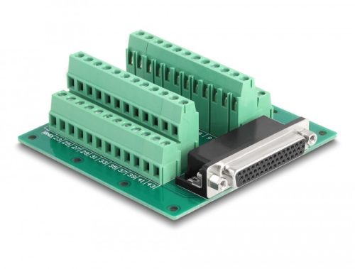 Delock D-Sub HD 44 tűs anya - Terminal Block DIN sínhez