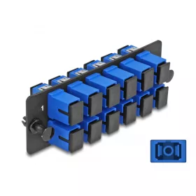   Delock Üvegszálas Adapter Panel SC Simplex UPC 12 Port kék (DL-66925)