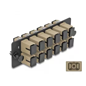   Delock Üvegszálas Adapter Panel SC Simplex OM1 / OM2 12 Port bézs (DL-66927)