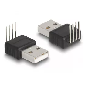   Delock Adapter A-típusú USB 2.0 apa 4 tű 90  szögben hajlítva (DL-66951)