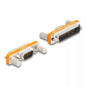   Delock Adapter D-Sub 9 tűs apa csavaranyával - D-Sub 25 tűs apa csavarokkal (DL-66980)