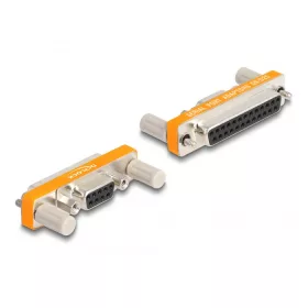   Delock Adapter D-Sub 9 tűs anya anyacsavarokkal - D-Sub 25 tűs anya csavarokkal (DL-66983)