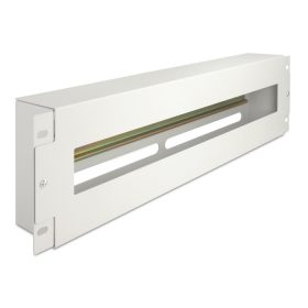   Delock 19  megszakító szalag borítással és DIN sínnel 3U fém szürke (DL-67034)