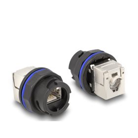   Delock RJ45 Cat.6A beépített csatlakozó LSA kapcsolattal fekete (DL-67047)
