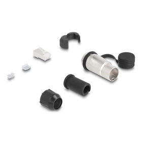   Delock RJ45 moduláris dugasz Cat.6A átvezető csatolóval és védősapkával (DL-67056)