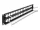 Delock 19  D-típusú patch panel húzásmentesítéssel, 32 porttal 2U fekete (DL-67057)
