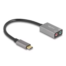   Delock Külső USB Type-C  csatlakozójú hangkártya 2 x 3,5 mm sztereo jack Plug & Play audio adapterrel (DL-67071)