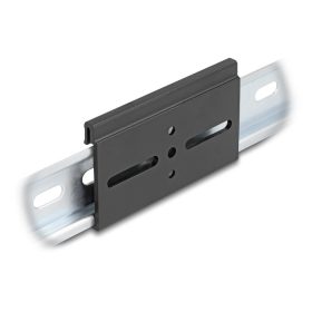   Delock Alumínium beépítő csipesz DIN sínhez 80,0 x 47,8 mm ezüst fekete (DL-67147)