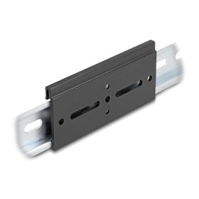   Delock Alumínium beépítő csipesz DIN sínhez 100,0 x 47,8 mm ezüst fekete (DL-67149)