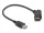 Delock USB 2.0 A-típusú panel tartó anya 45 -ban hajlított   A-típusú anya 30 cm kábellel fekete (DL-67152)