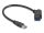 Delock USB 5 Gbps A-típusú panel tartó anya 45 -ban hajlított A-típusú apa 30 cm kábellel, fekete