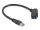 Delock USB 5 Gbps A-típusú panel tartó anya 45 -ban hajlított   A-típusú apa 30 cm kábellel, fekete (DL-67153)