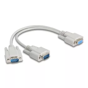   Delock Y kábeles adapter D-Sub9 1 x anya - 2 x apa csavarokkal 30 cm (DL-67160)