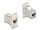 Delock Panel tartó RJ45 Keystone modul kapcsoló anya - anya Cat.6A fém kúpos
