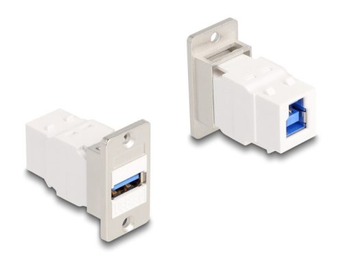 Delock Panel tartó Keystone modul USB 5 Gbps A-típusú USB anya - B-típusú USB anya kúpos