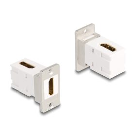   Delock Panel tartó Keystone modul HDMI anya - anya 90 -ban hajlított 8K 60 Hz kúpos (DL-67167)