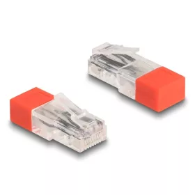   Delock RJ45 apa lezáró rezisztorral 120 Ohm piros (DL-67186)
