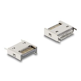   Delock 10 Gbps E-típusú A kulcs USB 20 tűs apa egyenes SMT forrasztási szereléshez (DL-67192)