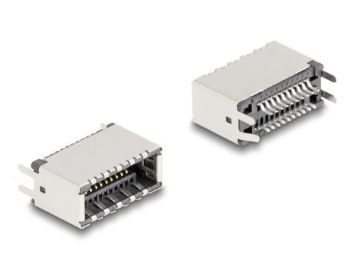 Delock E-típusú USB kulcs A 20 tűs anya függőleges SMT forrasztási szereléshez