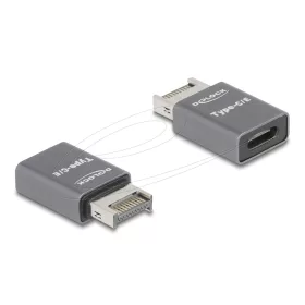   Delock Adapter USB 10 Gbps E-típusú A apa -USB Type-C  anya fém (DL-67234)