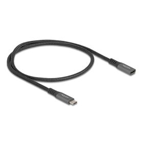   Delock USB 10 Gbps bővítő kábel USB Type-C  apa - anya PD 3.0 100 W 0,5 m szürke fém (DL-80021)
