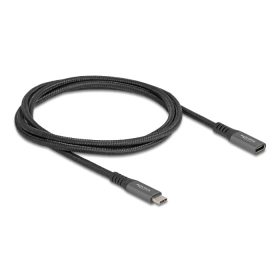  Delock USB 10 Gbps bővítő kábel USB Type-C  apa - anya PD 3.0 100 W 1 m szürke fém (DL-80022)